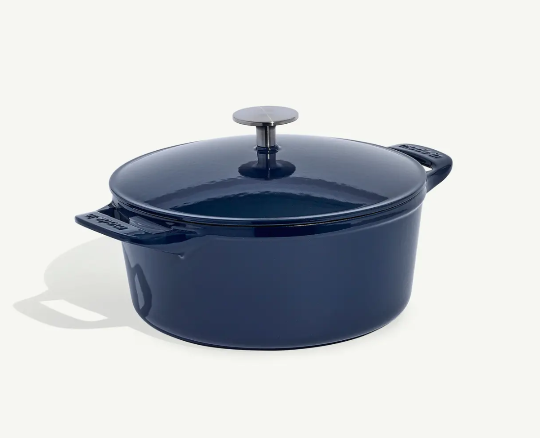 Enameled Cast Iron 5.5 qt. Round Dutch Oven - Harbour Blue