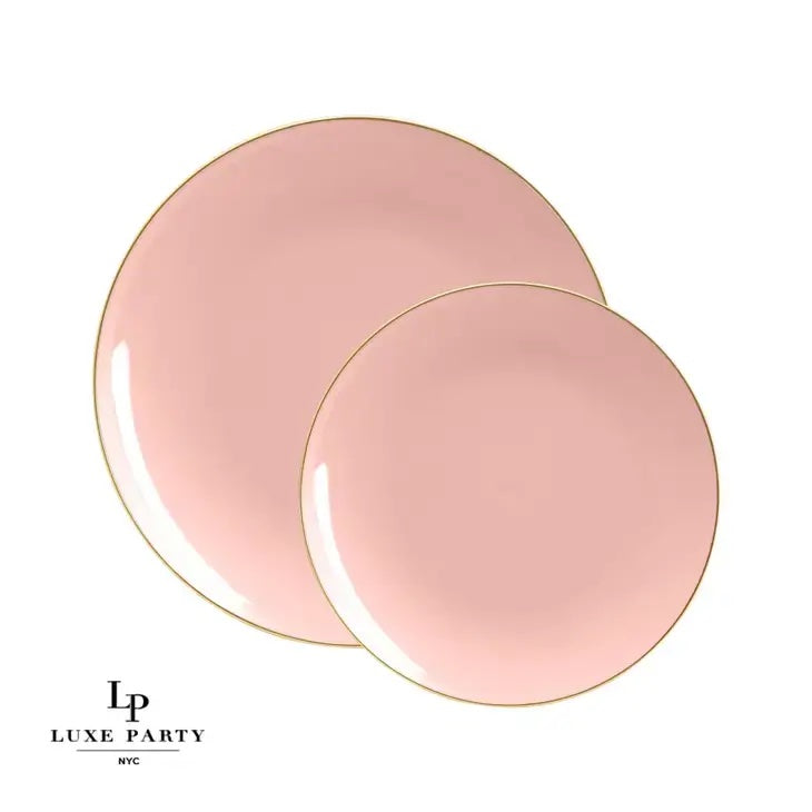 Gold Round Plastic Plates | 10 Pack