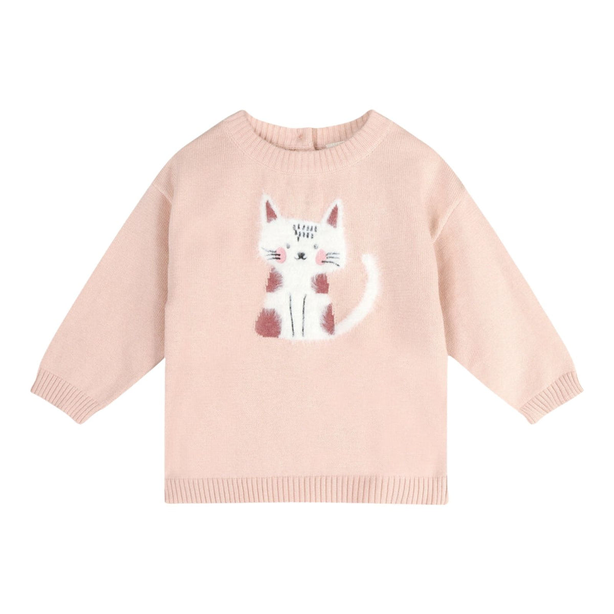 Furry Cat 3D Knit Baby Pullover