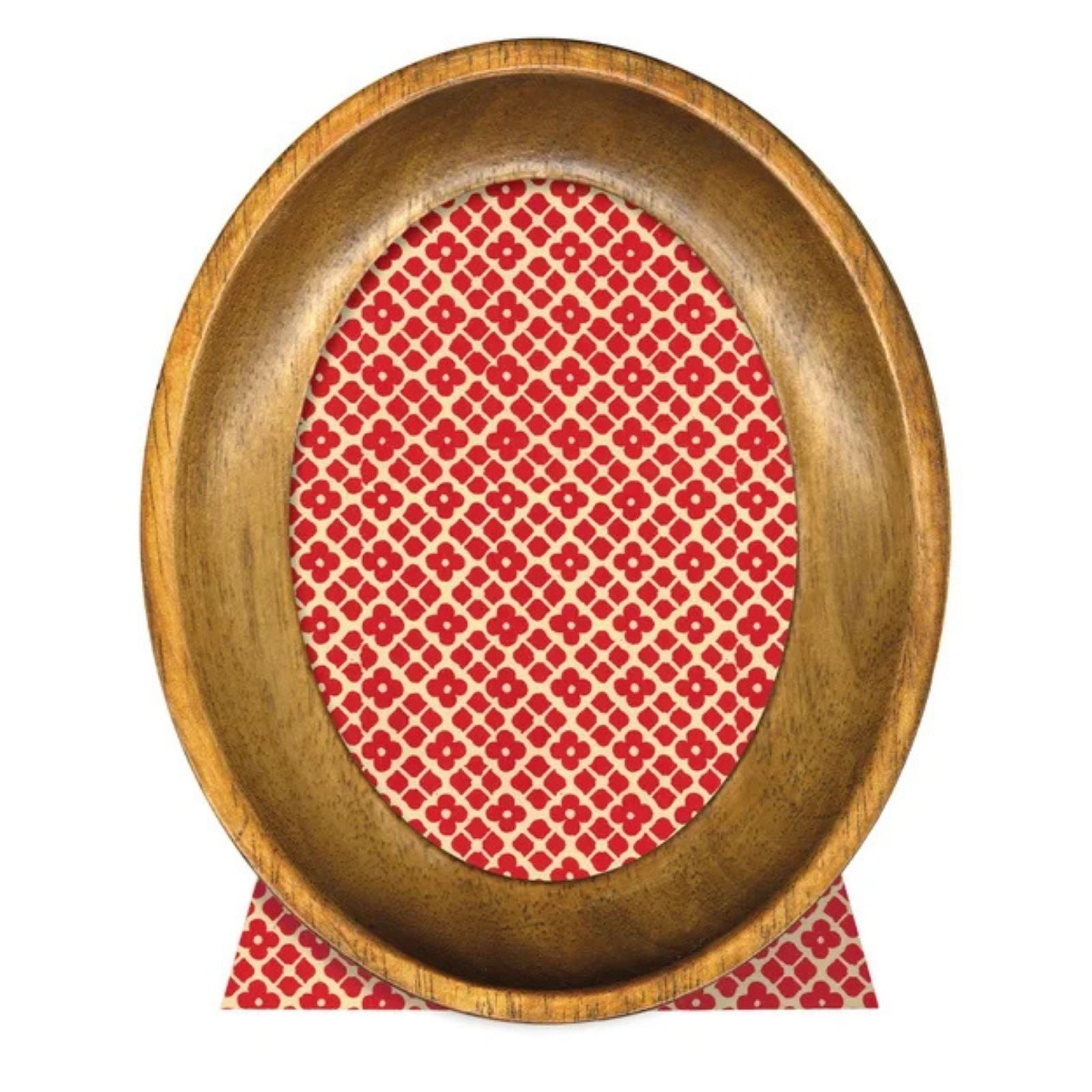 Italian Frame Oval Walnut 4"