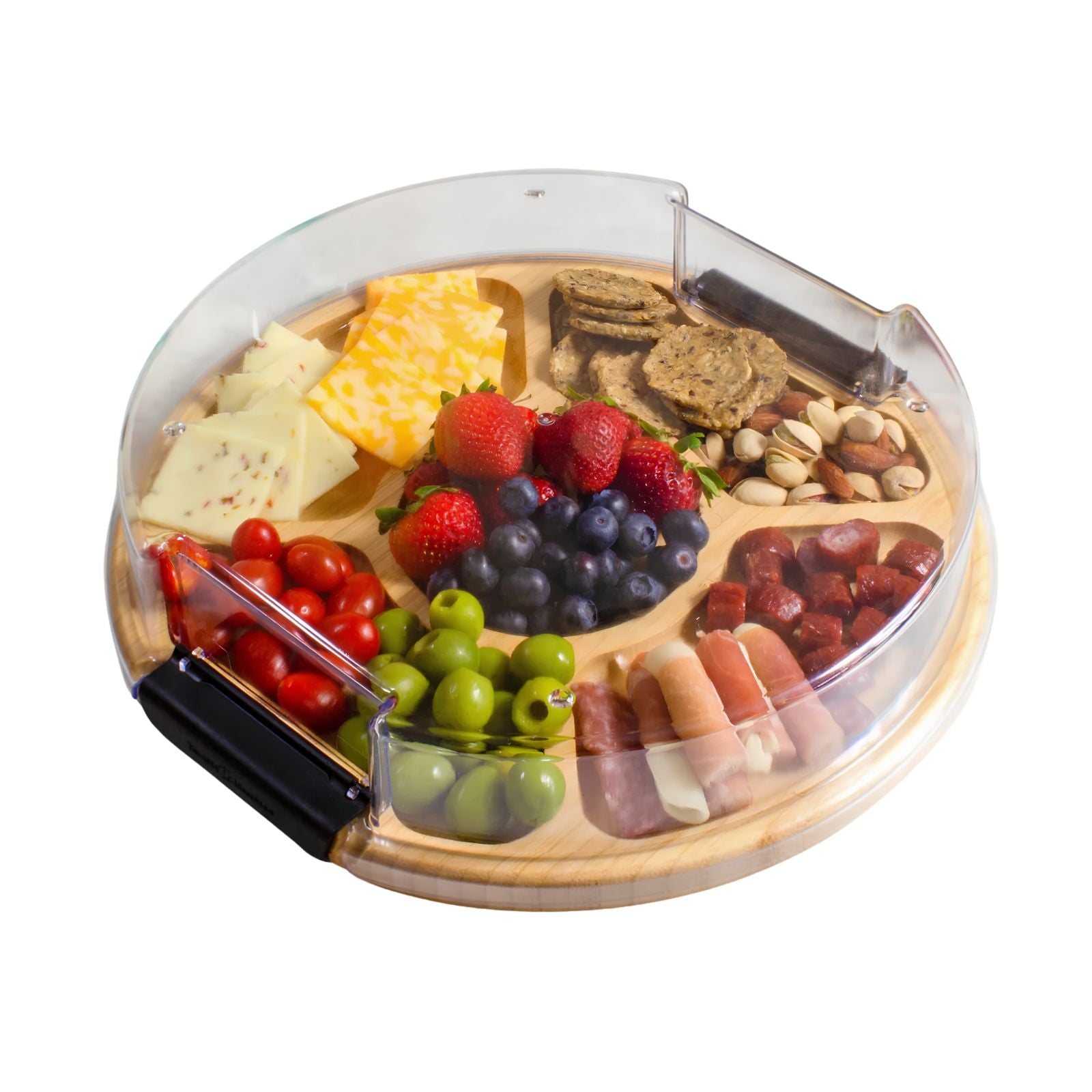 Round Charcuterie Board with Locking Lid