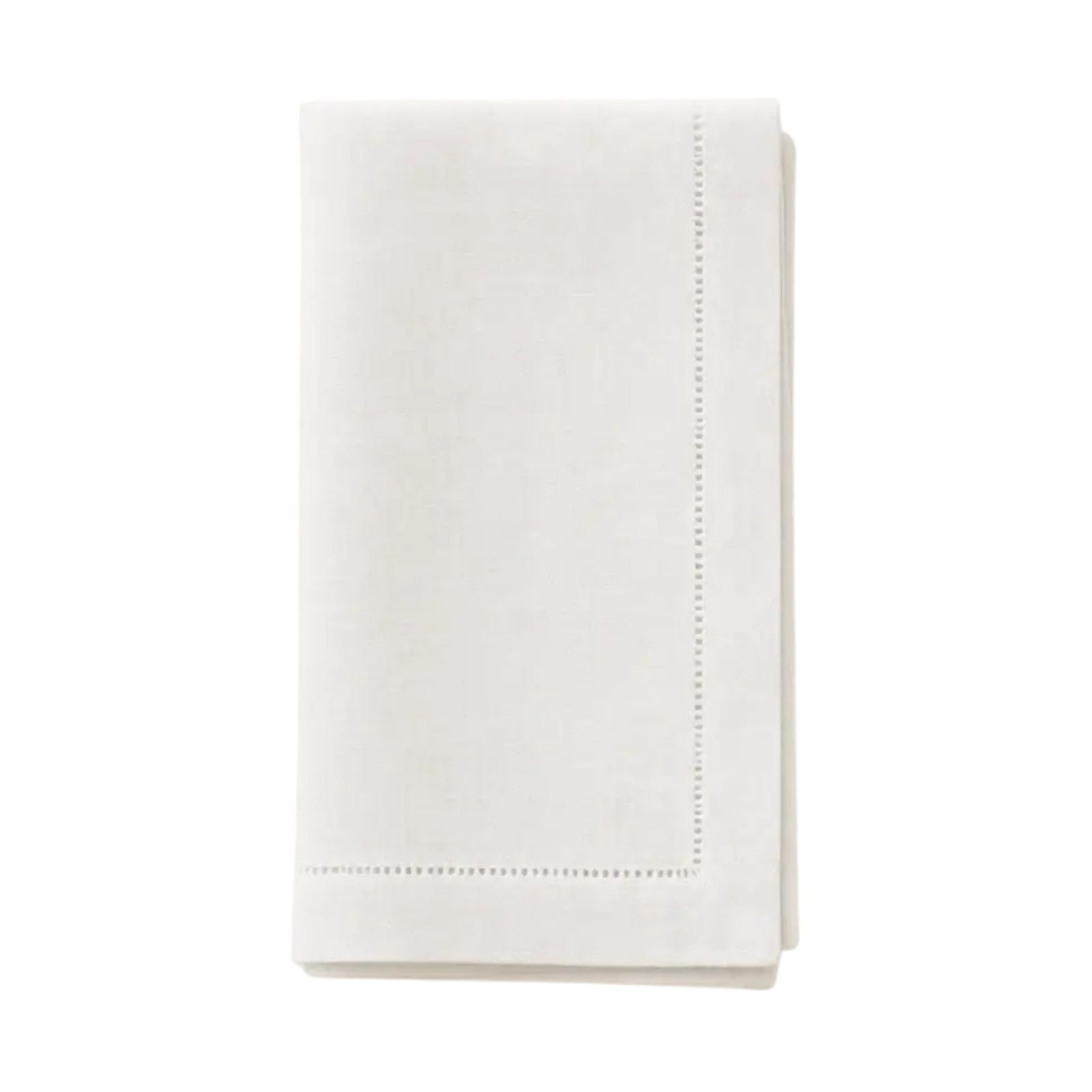 Dinner Napkin - White Linen Hemstitch