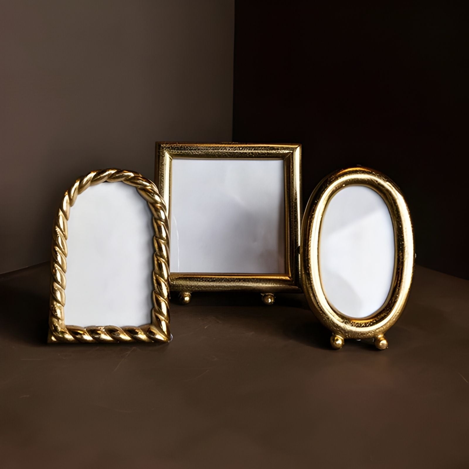 Brushed Brass Photo Frame Square