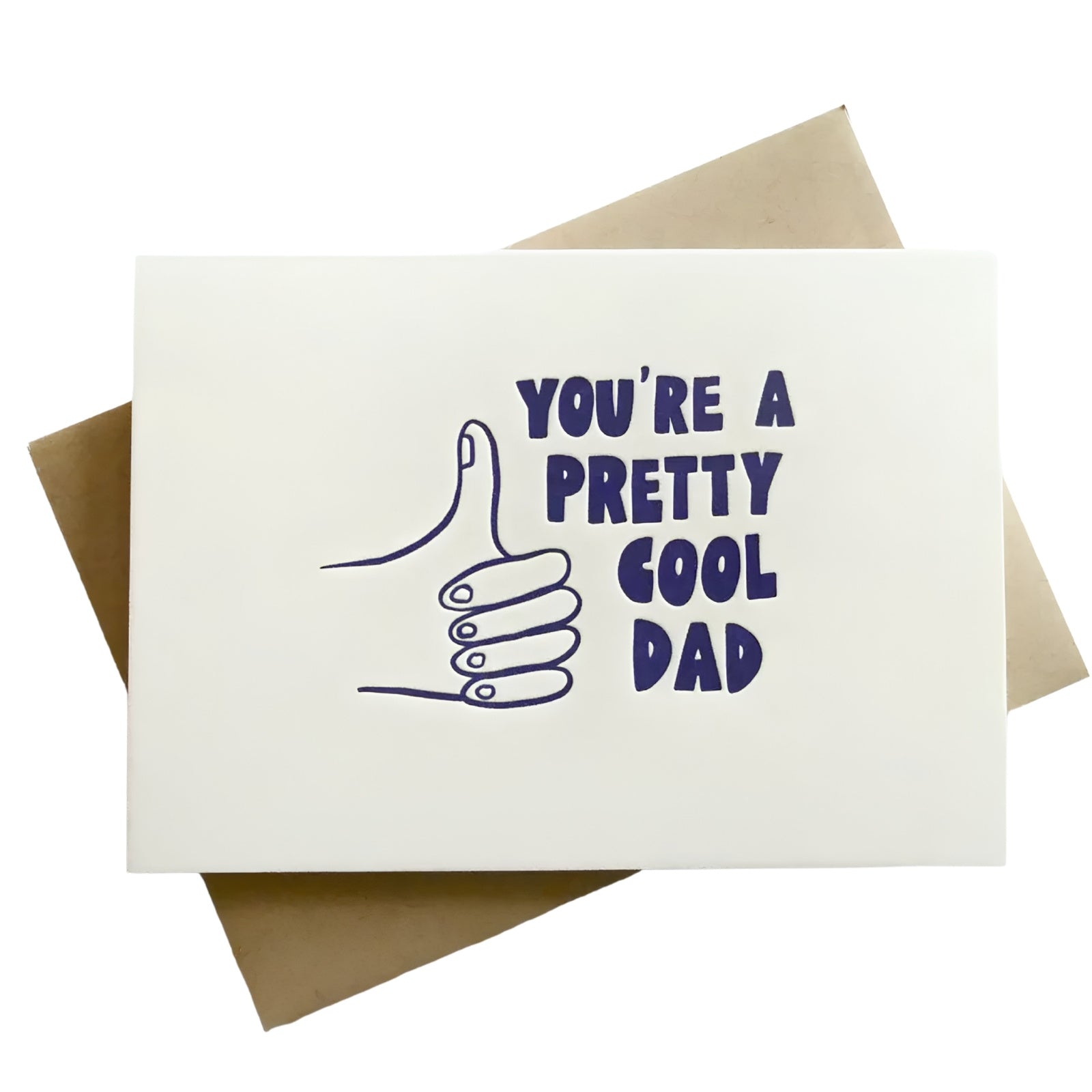 Cool Dad Letterpress Greeting Card