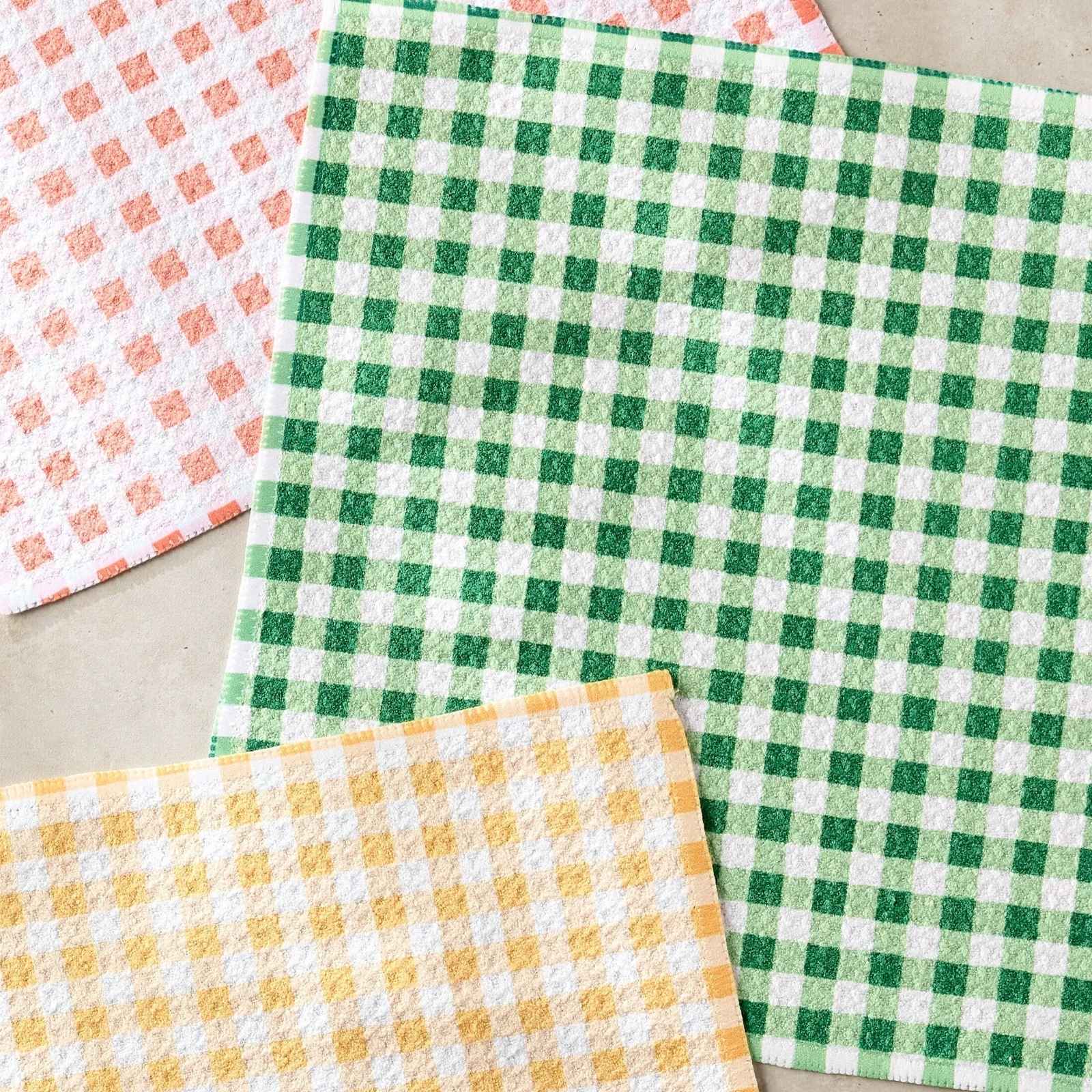 Spring Plaid Dishcloth Set