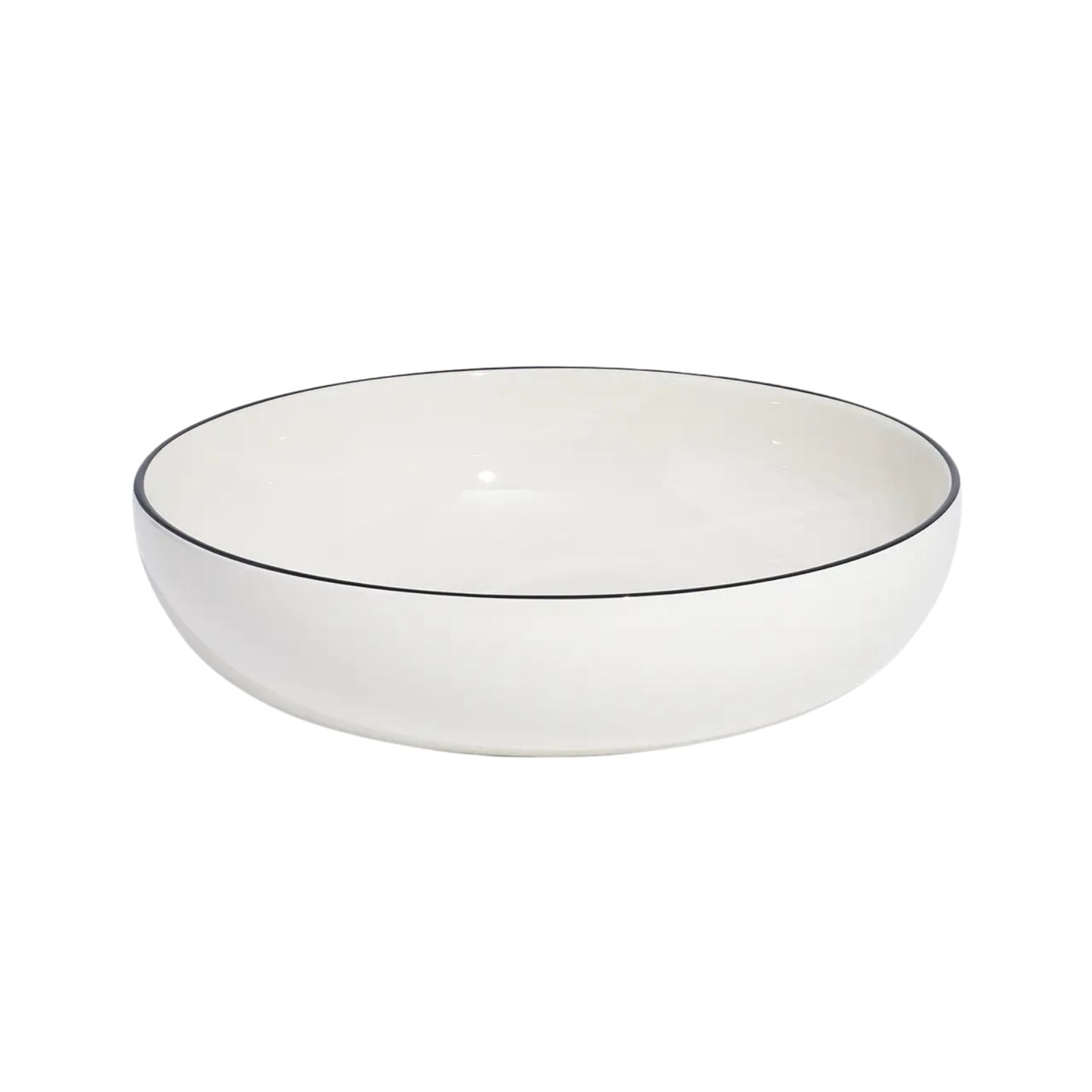 12'' Serving Bowl - Navy Rim