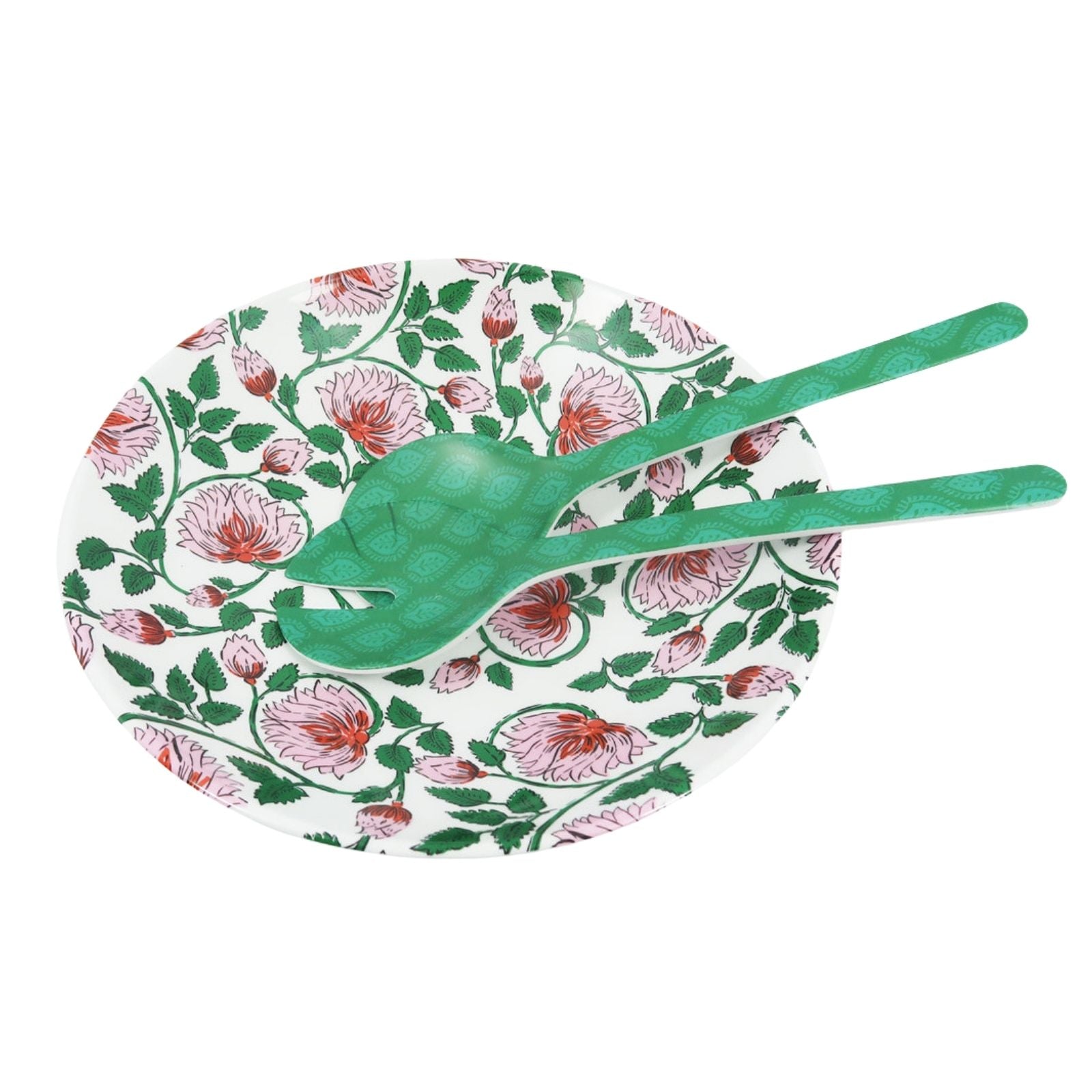 Spice Trail Melamine Salad Bowl with Servers