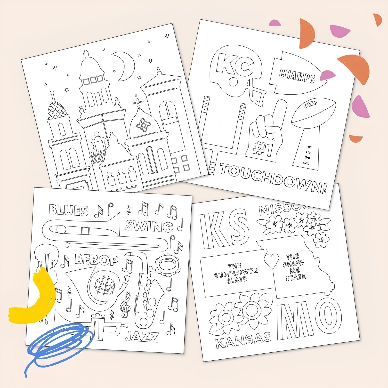 Kansas City Coloring Book