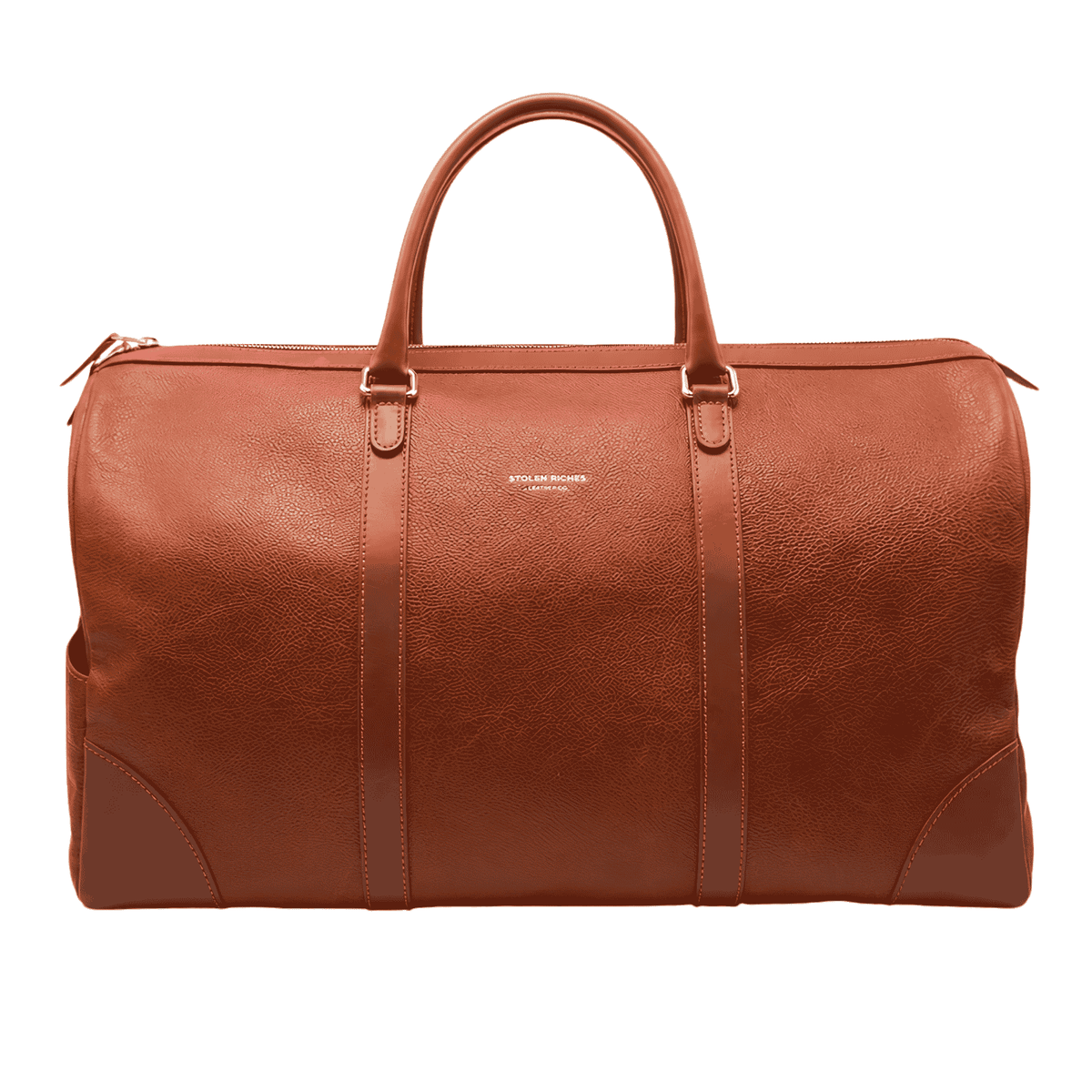 Brown Weekend Bag with Leather Shoulder Strap