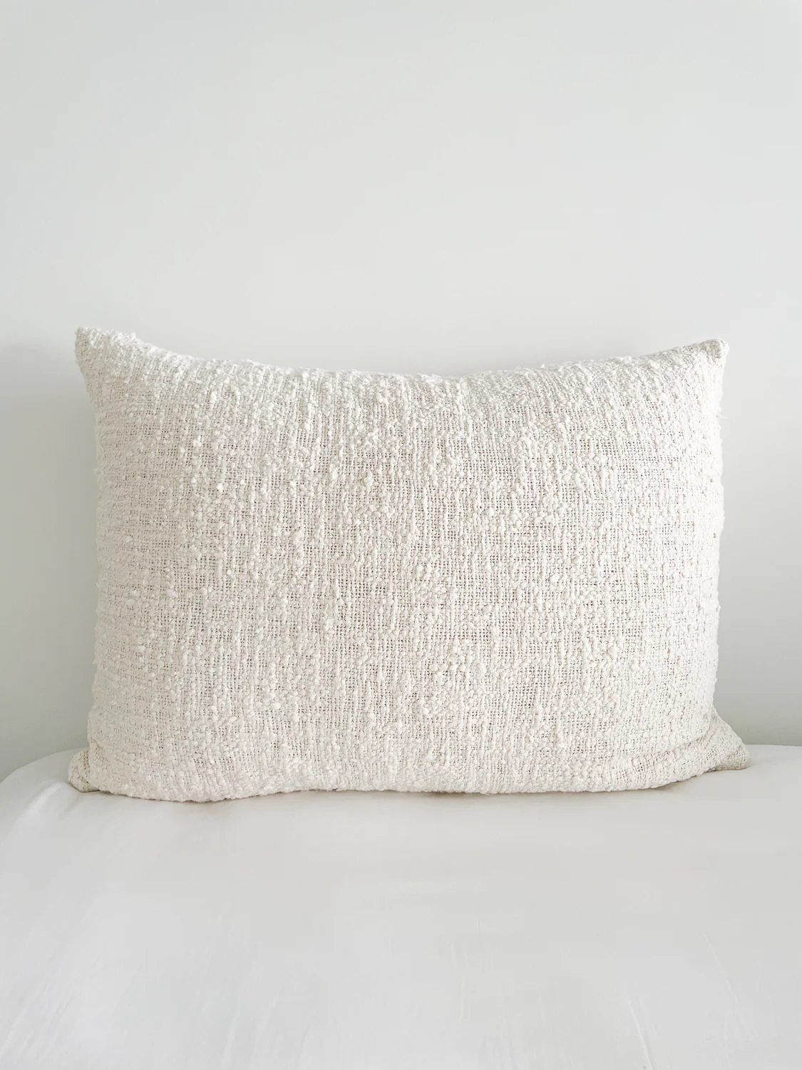 Cozy Cotton Ivory Boucle 28x36 Down Dutch Euro Pillow