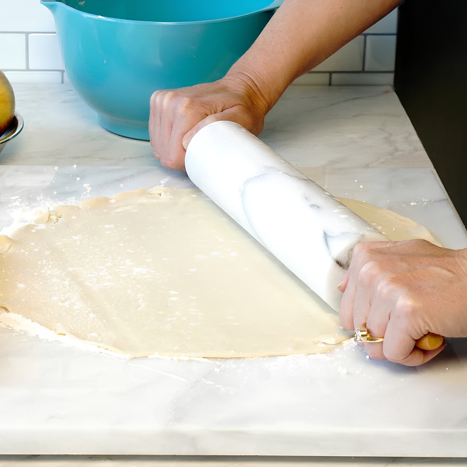 White Marble Rolling Pin