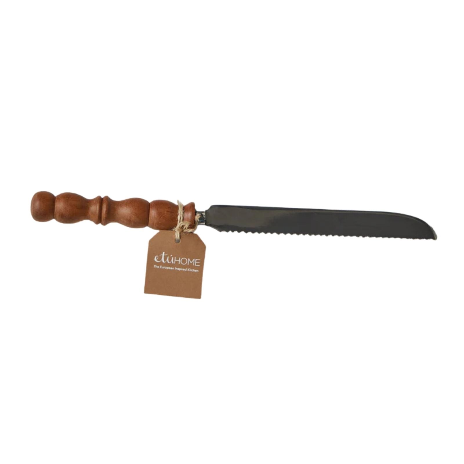 Serrated Bread Knife, Wood Handle