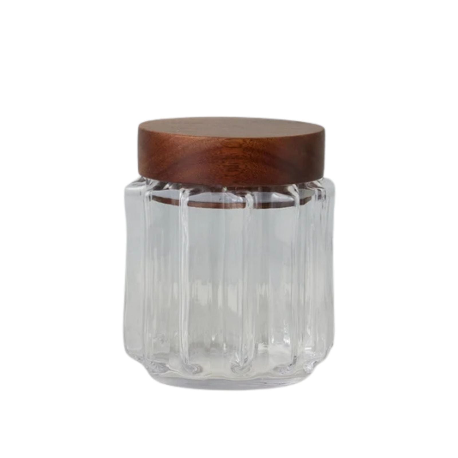Fluted Glass Canister Small