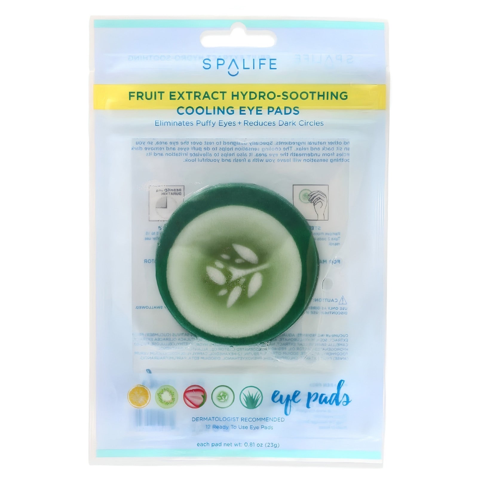 Cucumber Cooling Eye Pads - 12 Pads