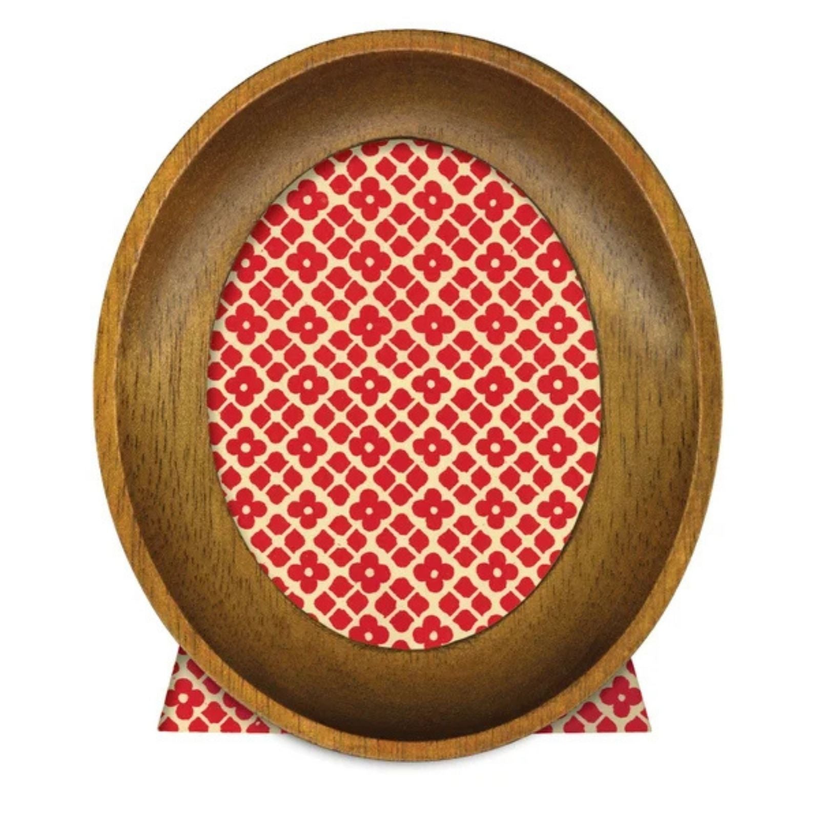 Italian Frame Oval Walnut 3"