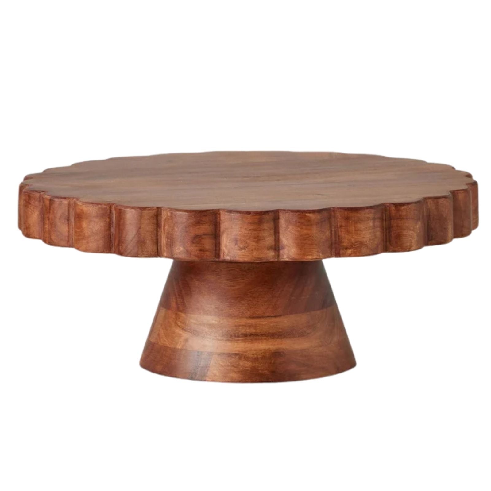 Natural Scalloped Cake Stand