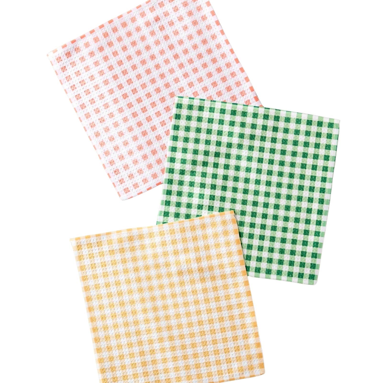Spring Plaid Dishcloth Set
