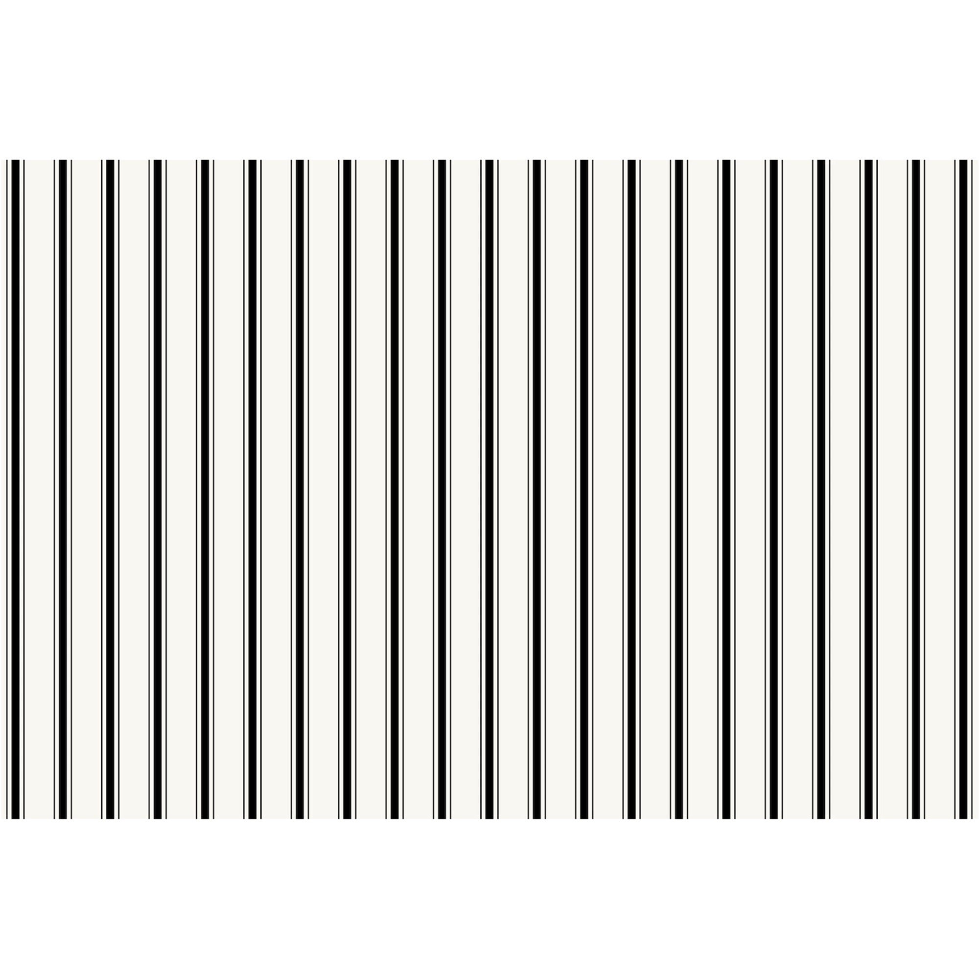 Black Ribbon Stripe Paper Placemat