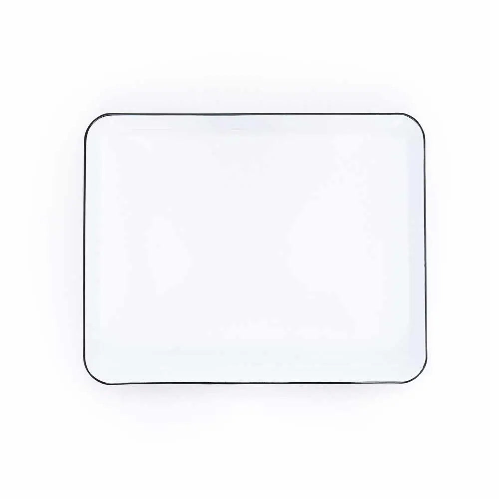 Vintage Large Rectangle Tray- Black Rim