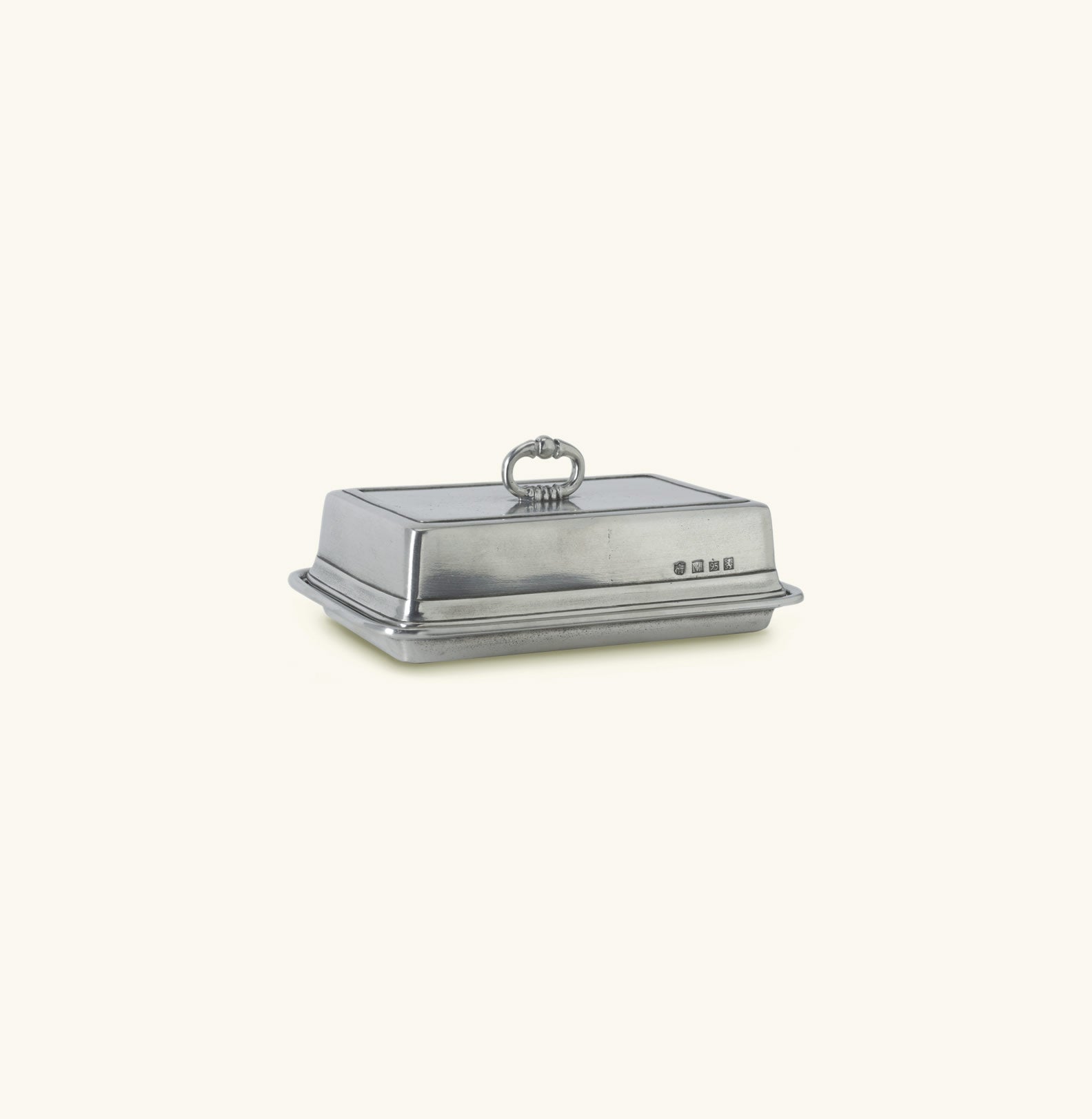 MATCH Pewter Double Butter Dish with Cover
