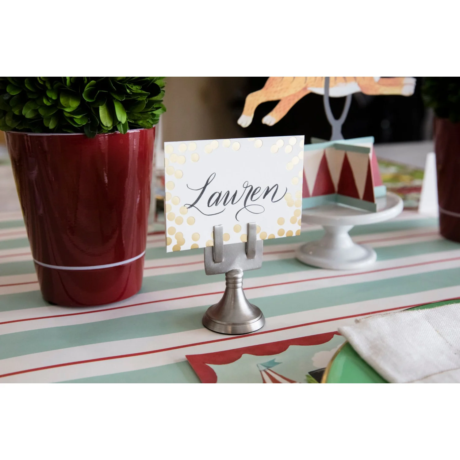Silver Place Card Holder
