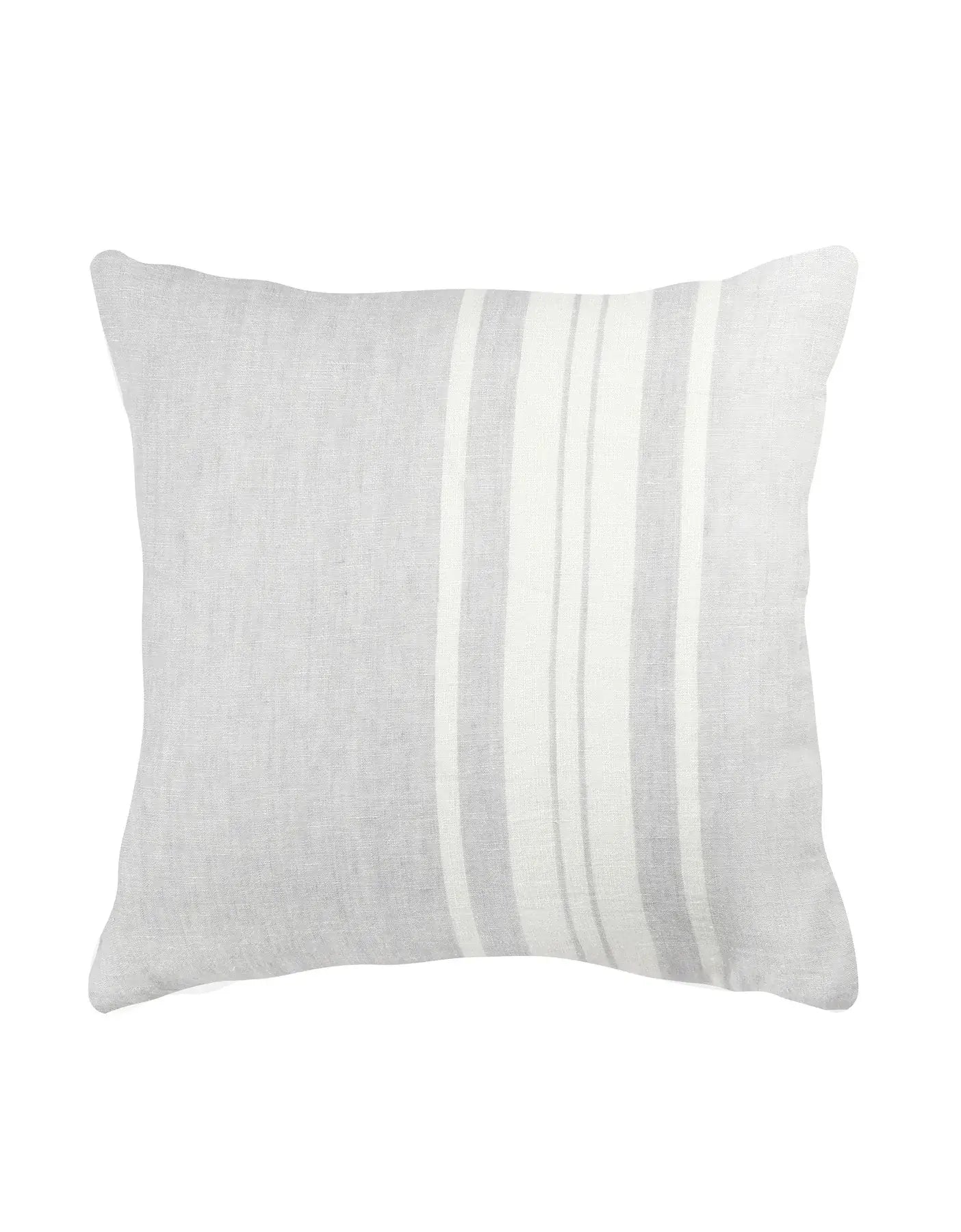 Light Grey Bold Stripes 20x20 Down So Soft Linen Pillow