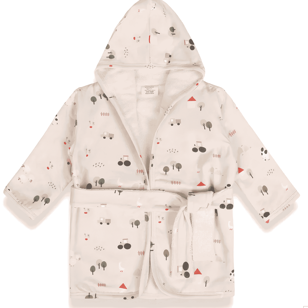 Farm Hooded Bathrobe 0-9M