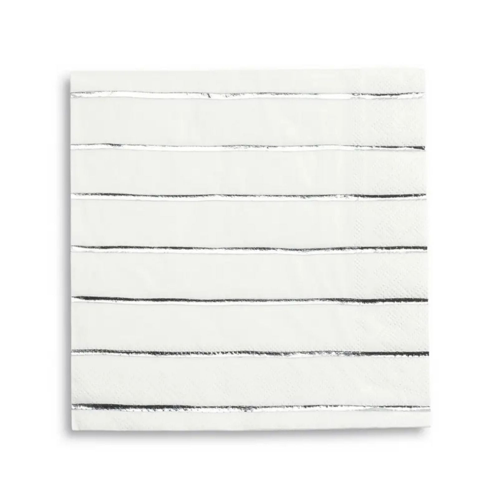 Frenchie Striped Silver Napkins Petite