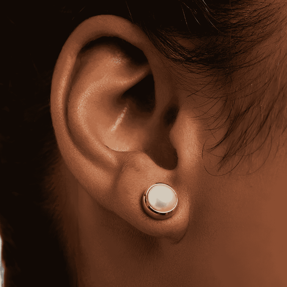 Large Studs Pearl Earrings