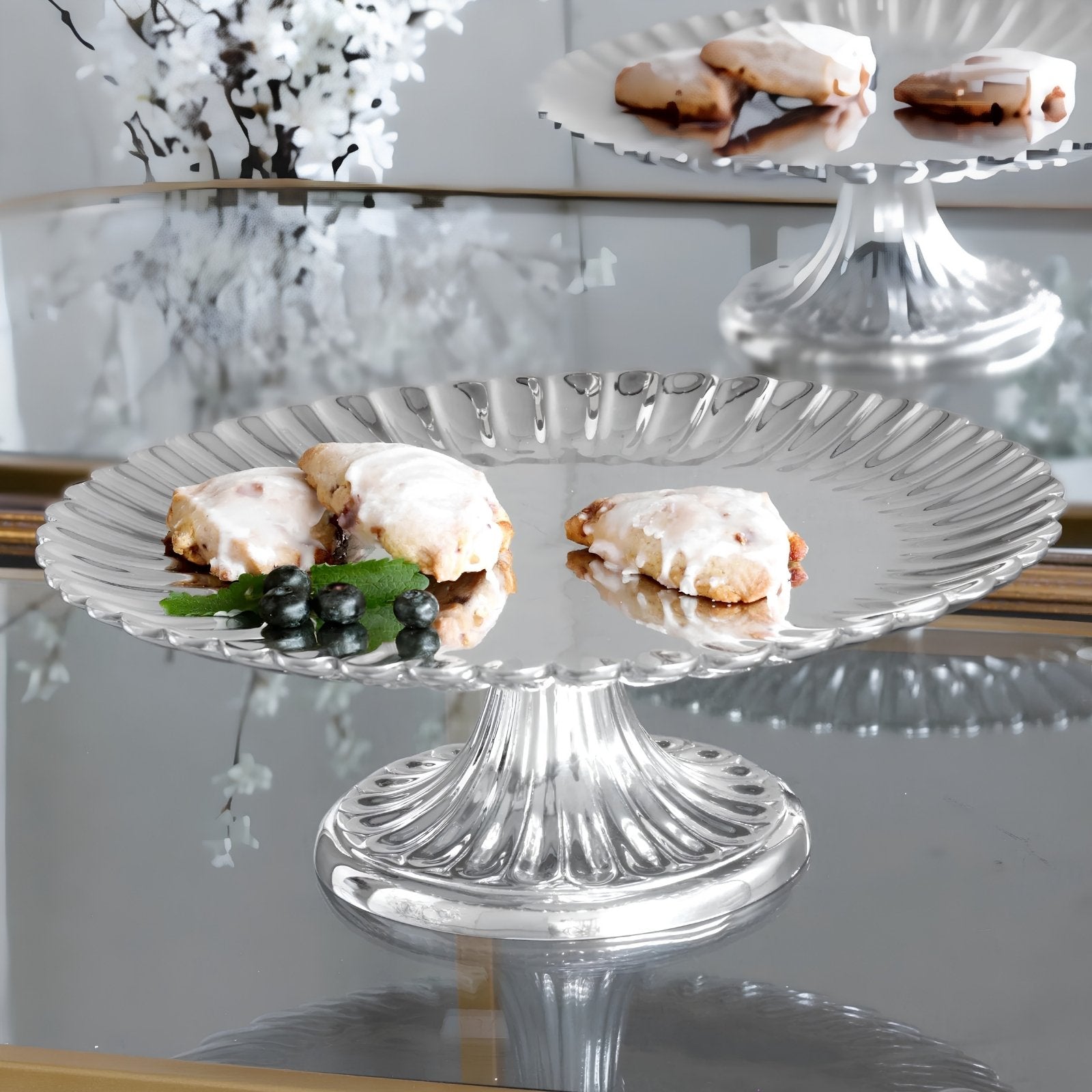 VINTAGE Vienna Pedestal Cake Plate