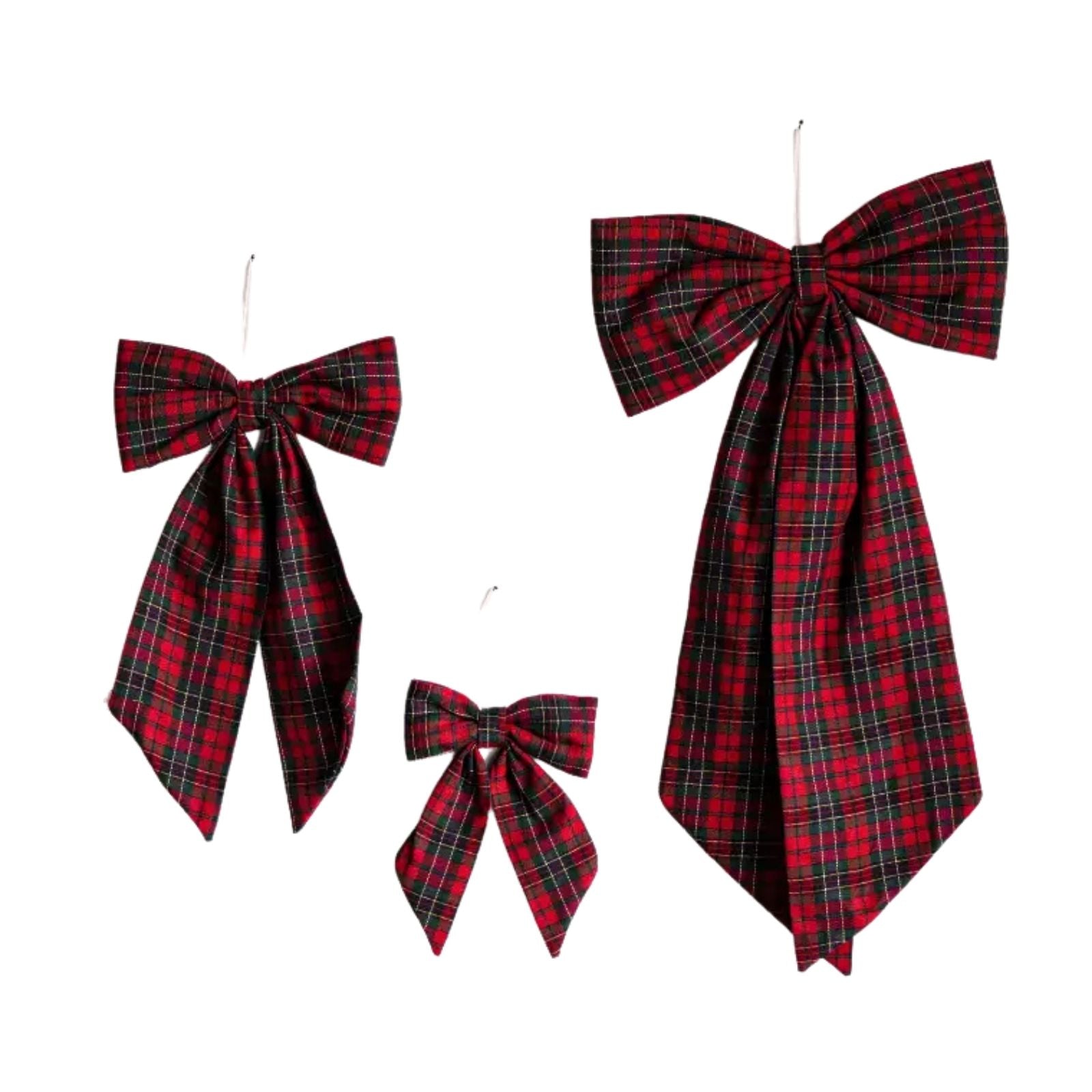 Plaid Red Bow Medium