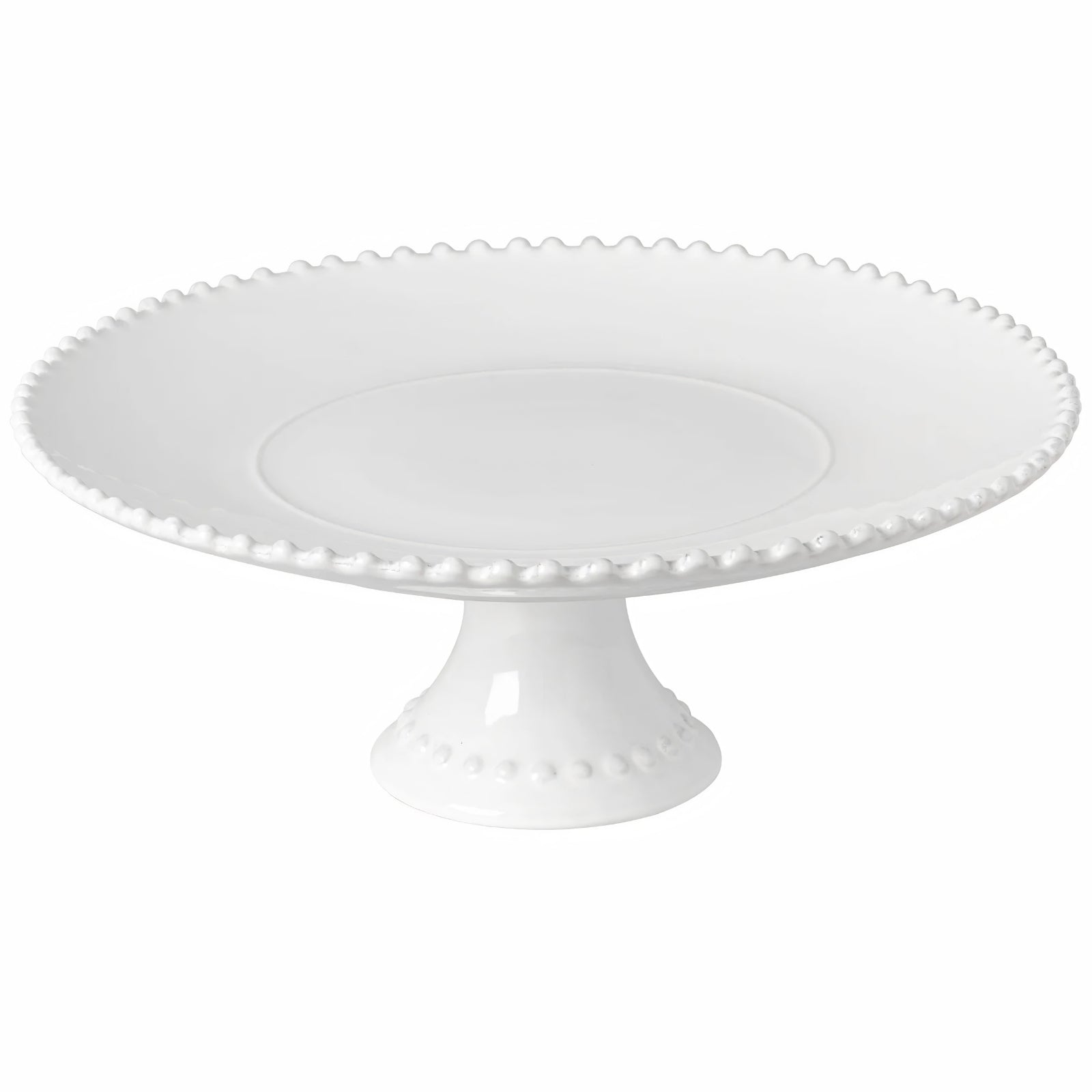 Cake Stand Pearl White 13"
