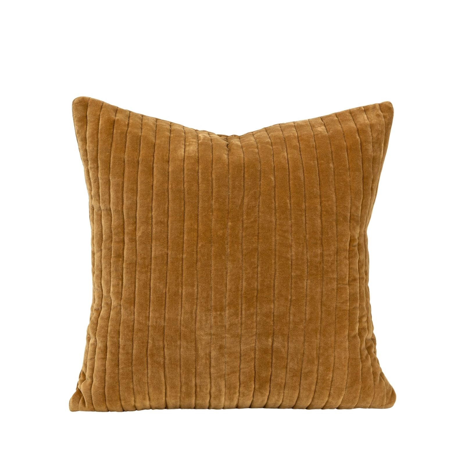20x20 Velvet Stripe Pillow, Gold