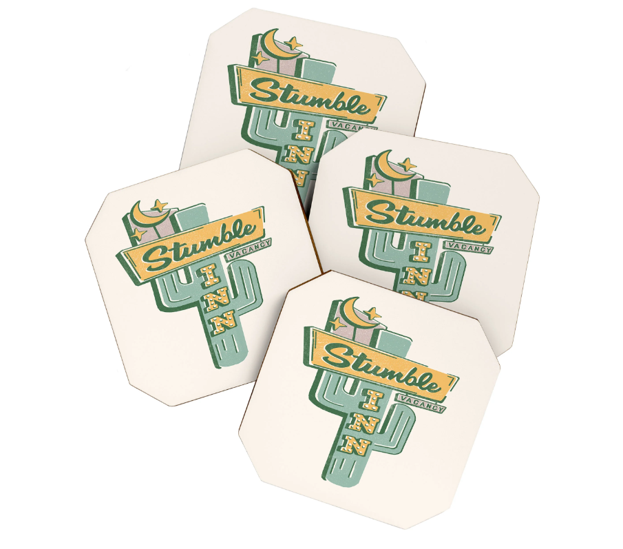 The Stumble Inn Vintage Coaster S/4