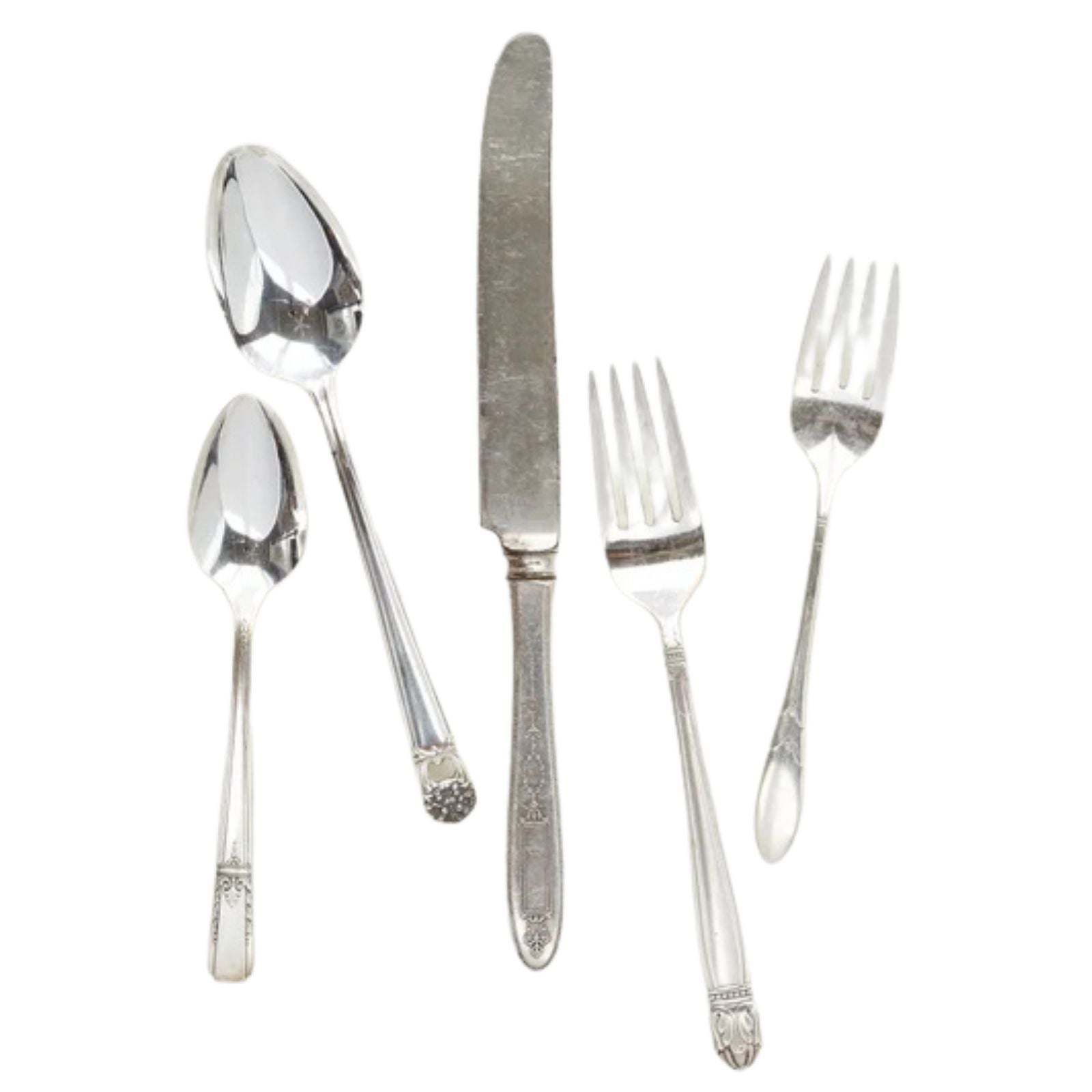 Vintage Hotel Silver 5-piece Flatware Set