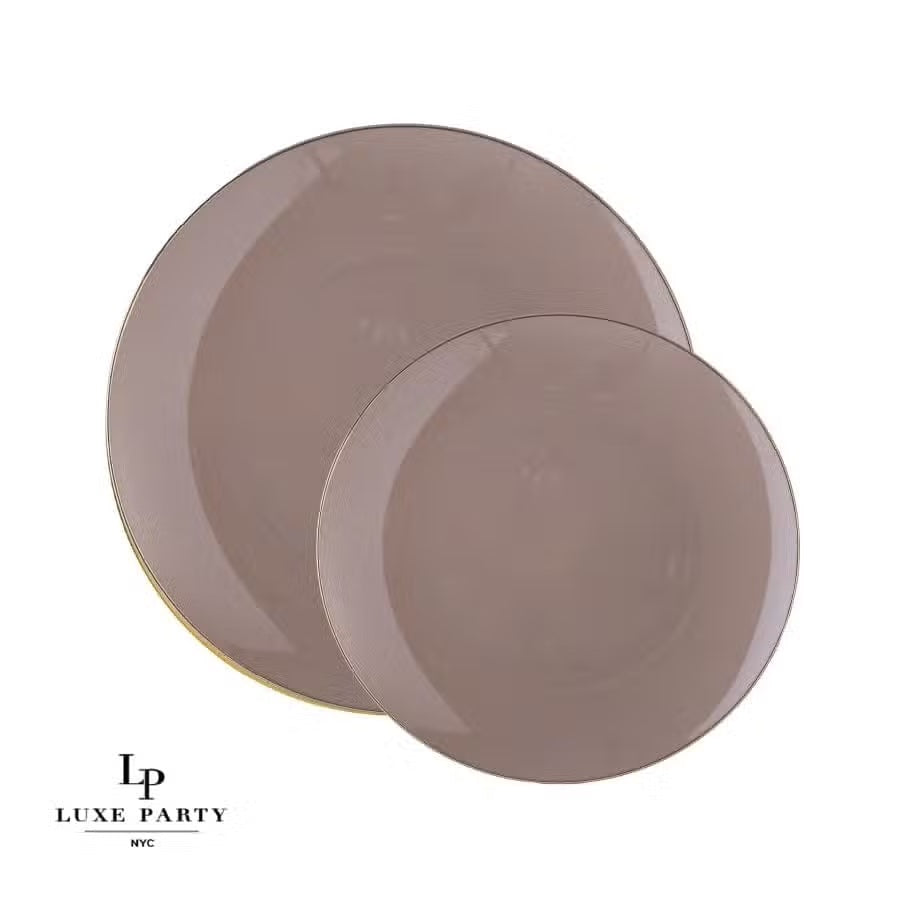 Gold Round Plastic Plates | 10 Pack
