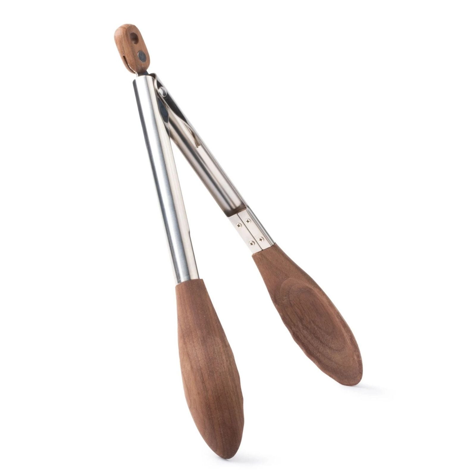 Walnut and Stainless Steel Tongs