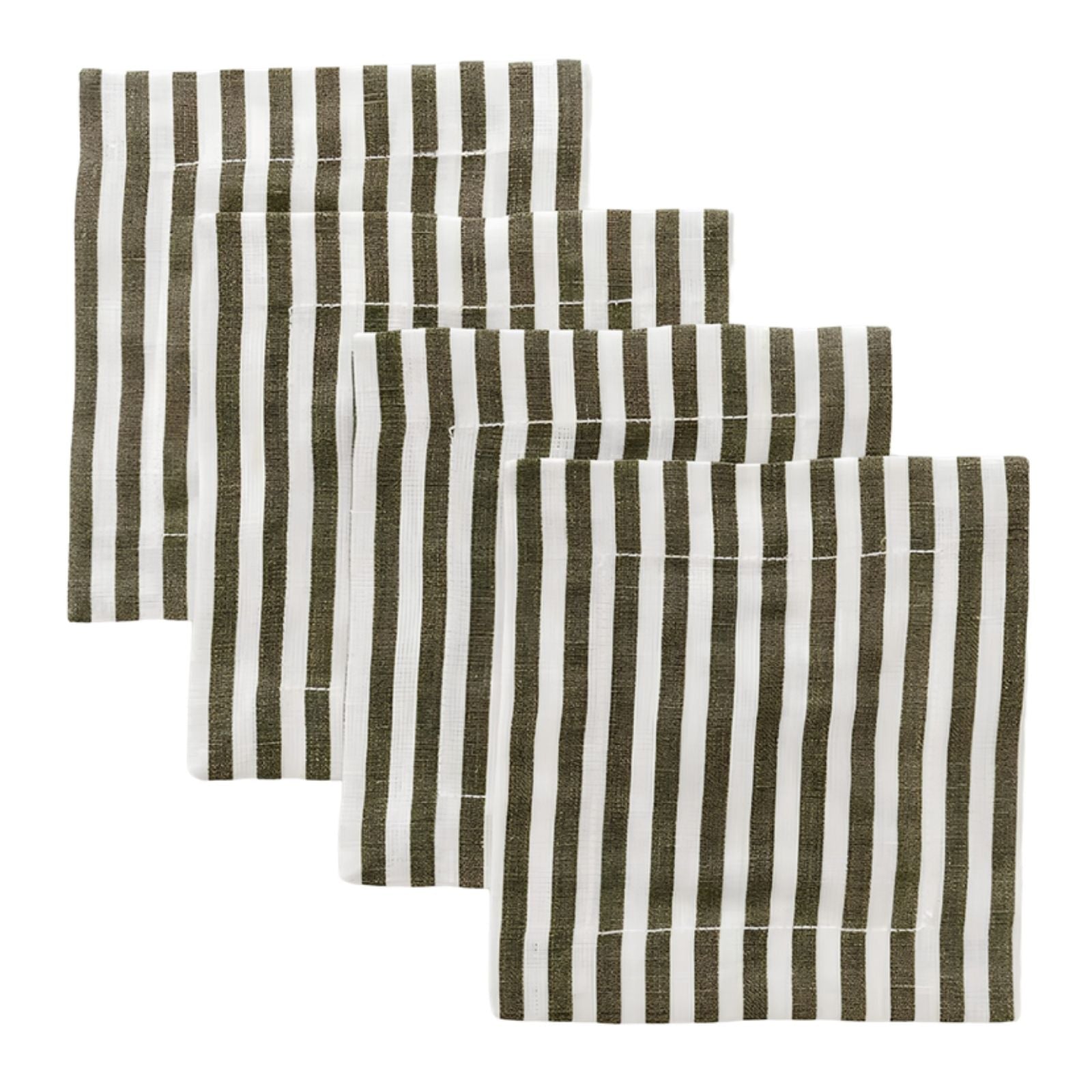 Cocktail Napkin Linen - Olive Set of 4