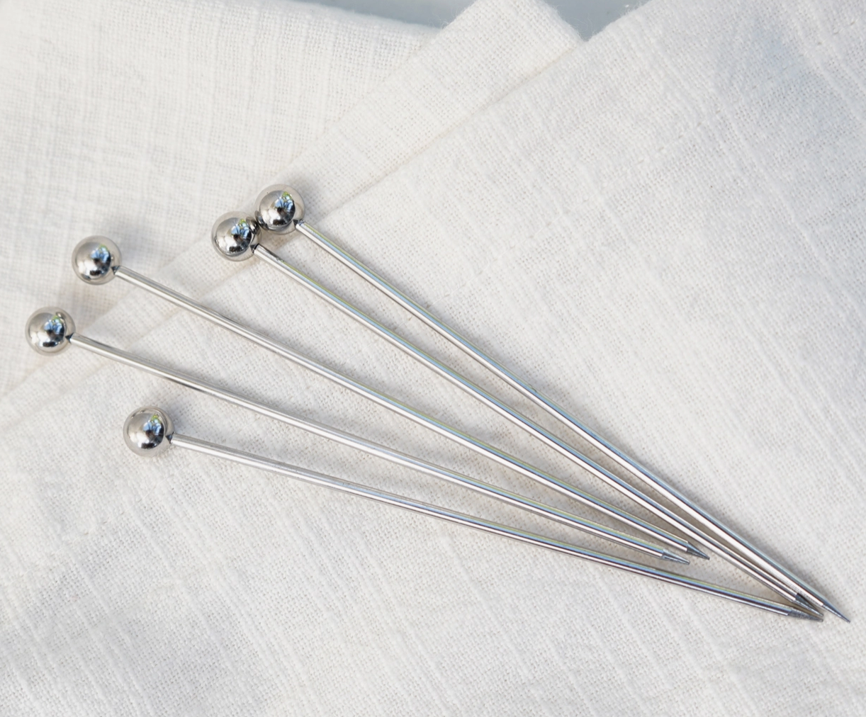 Silver Cocktail Picks - 12pc short