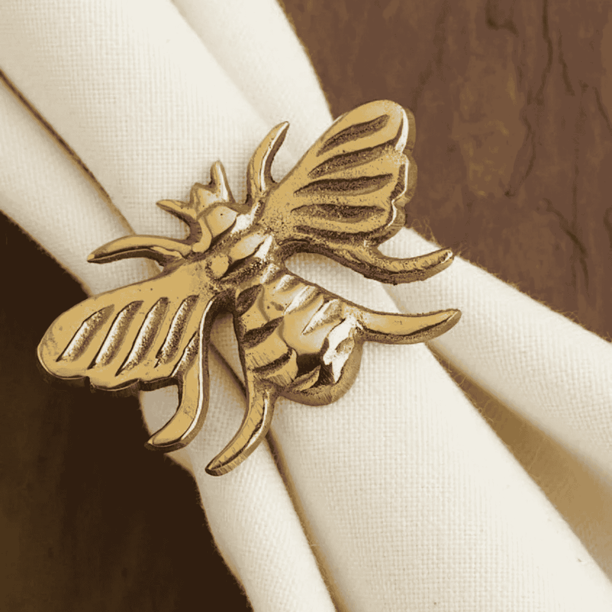Gold Bee Napkin Ring