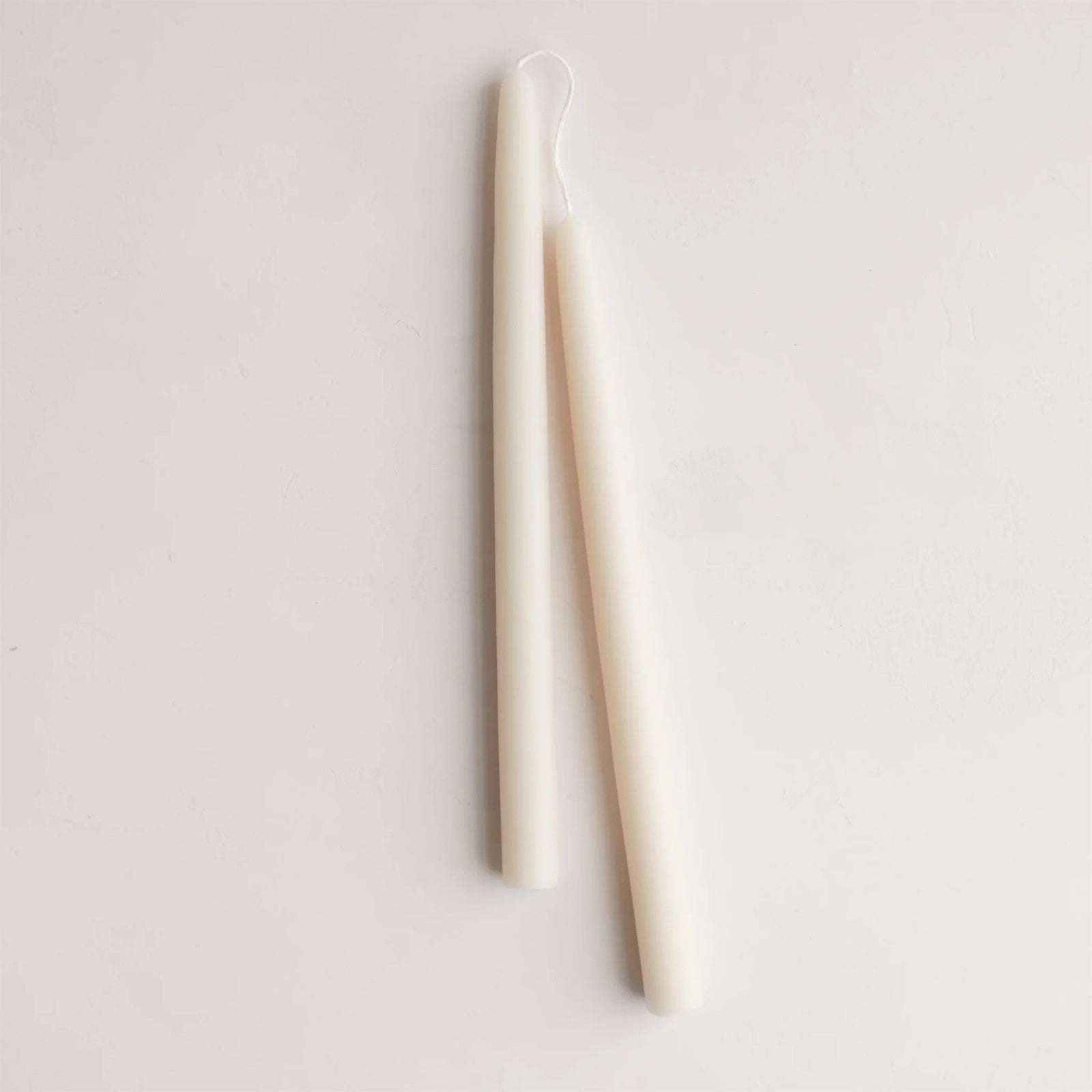 Beeswax Pair of 12" Taper Candles Salt