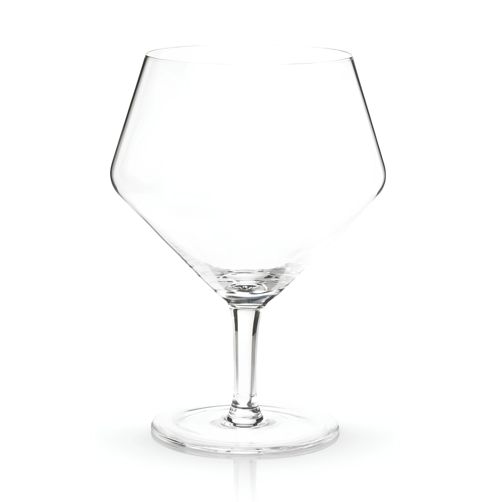 Angled crystal gin & tonic glass