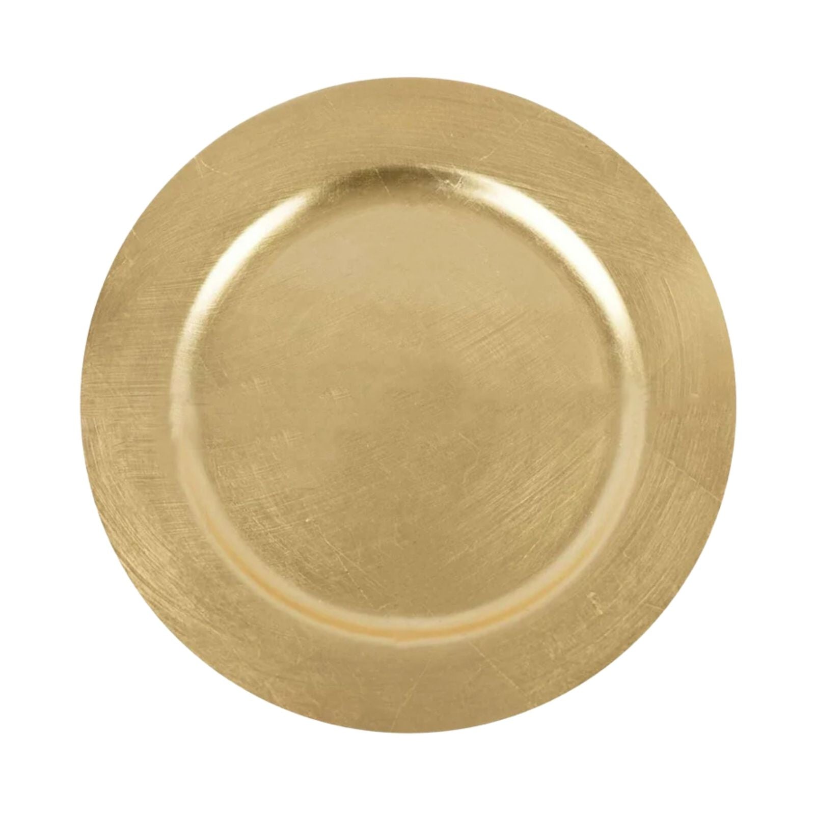 13" Gold Round Plastic Charger Plate
