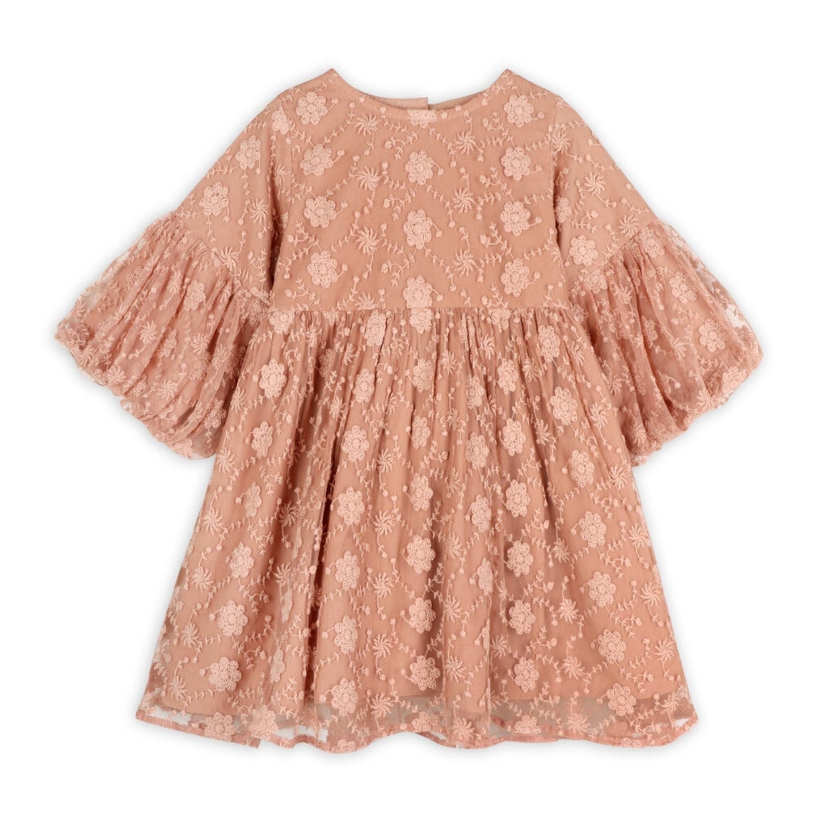 Natalie Embroidered Tutu Dress - Dusty Rose