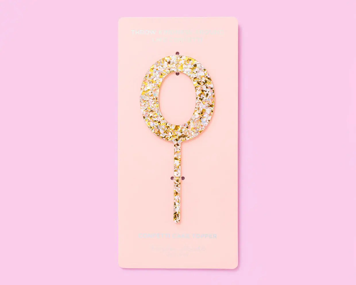 Pearl Confetti Cake Topper