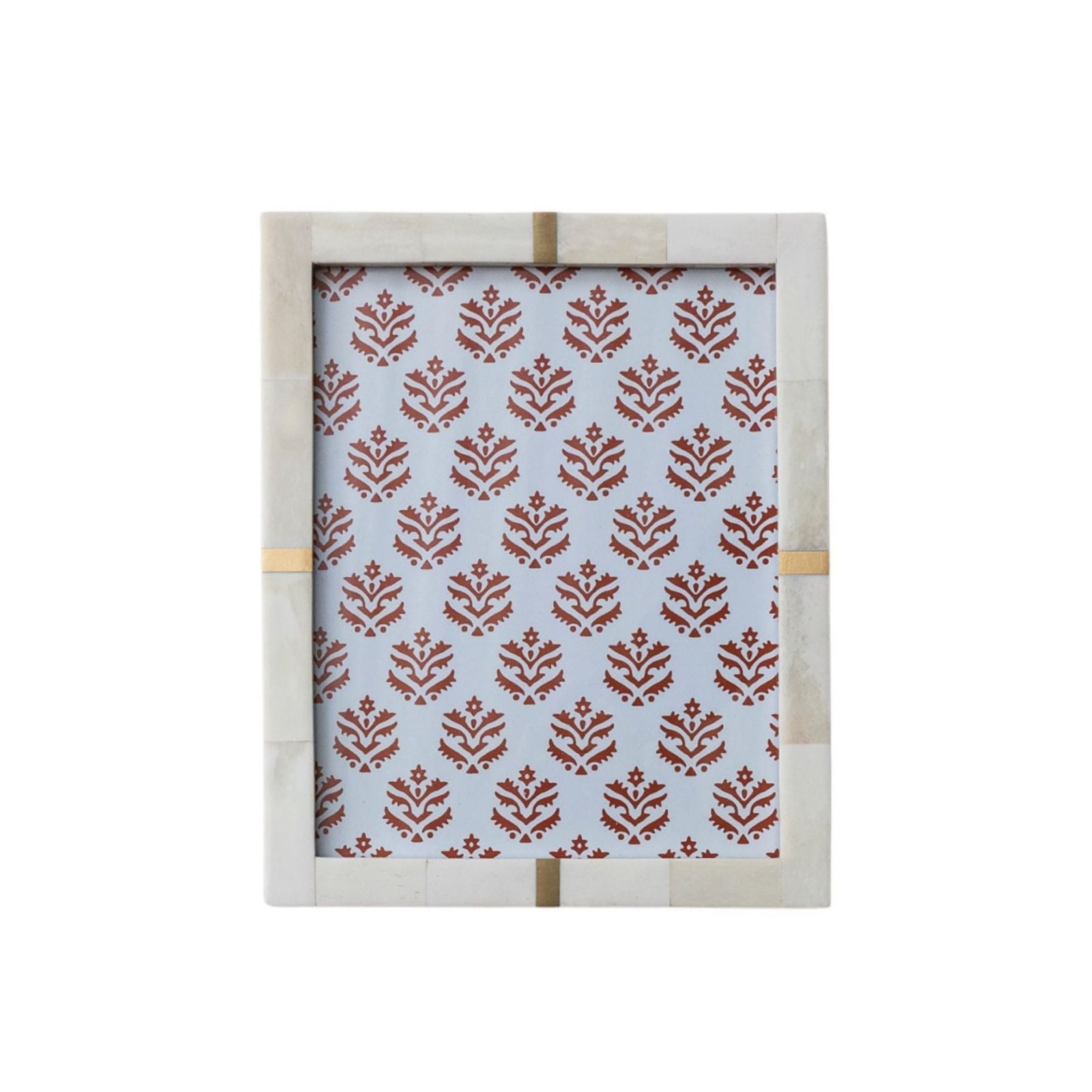 Bone Frame with Brass Inlay 8x10