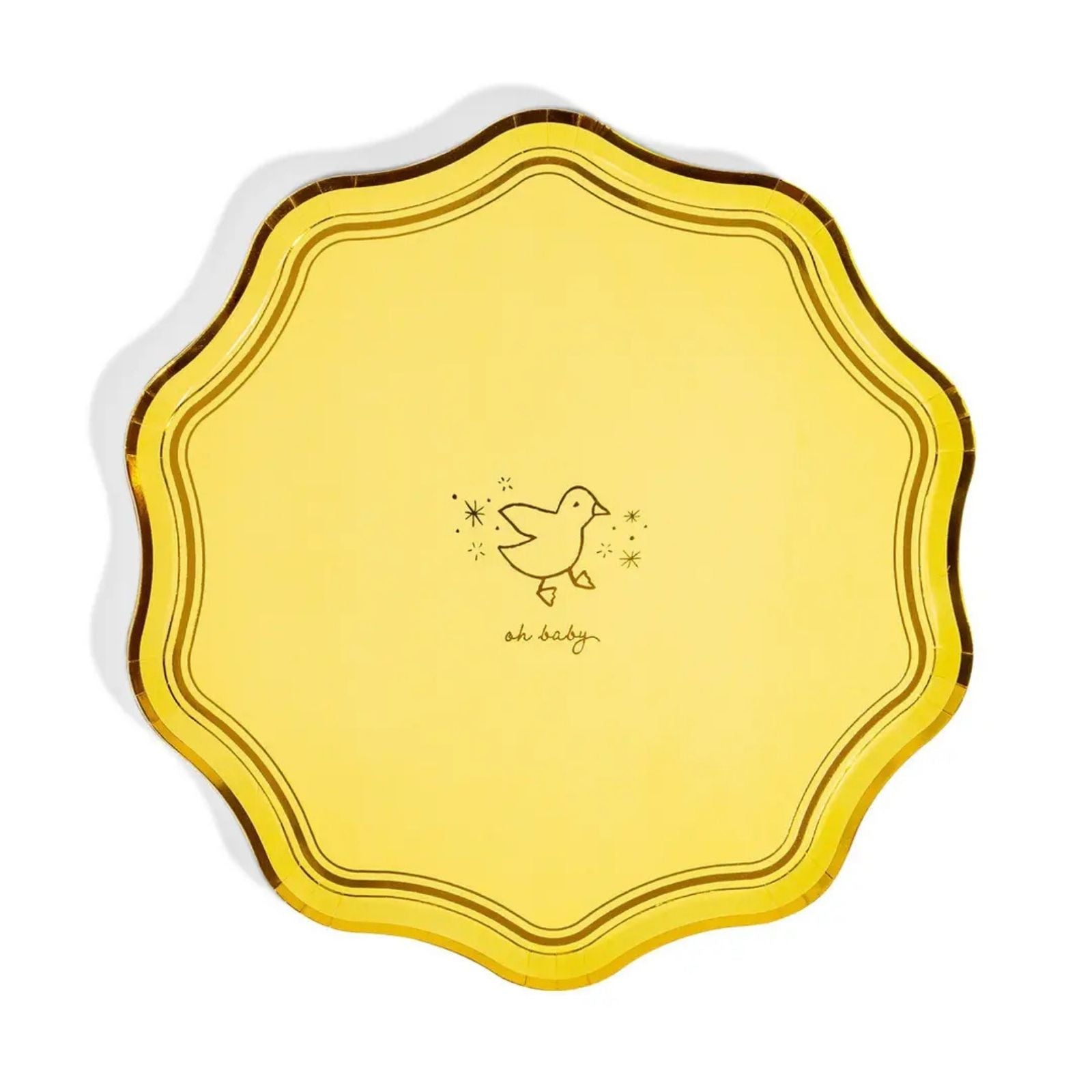 Oh Baby Party Plates- Yellow