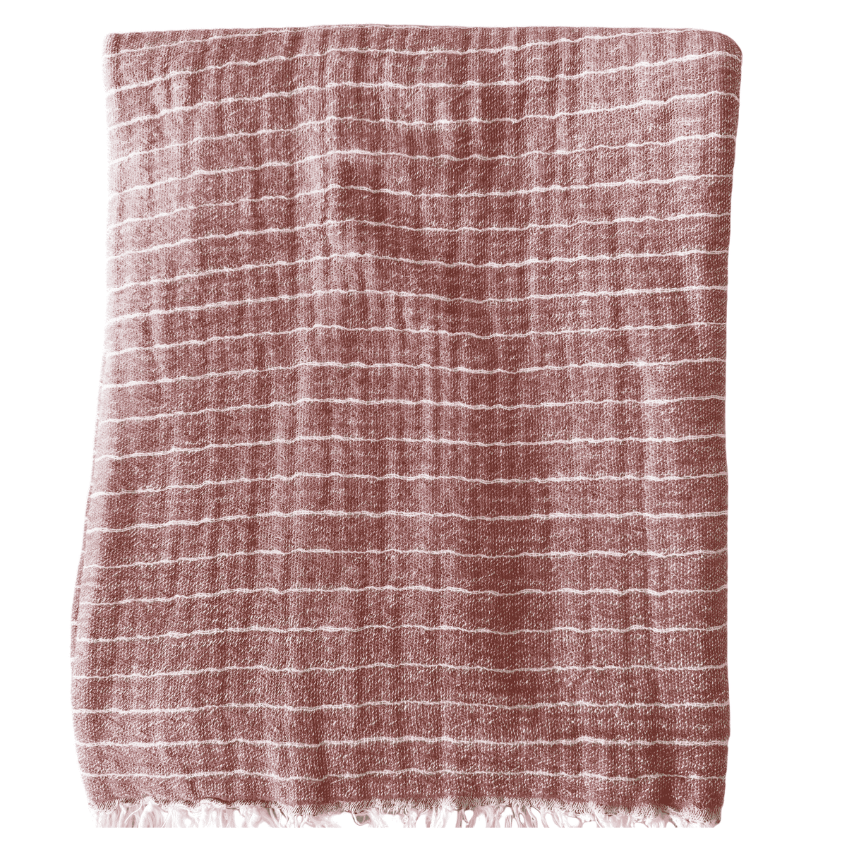 Desert Red Striped Turkish Cotton Throw