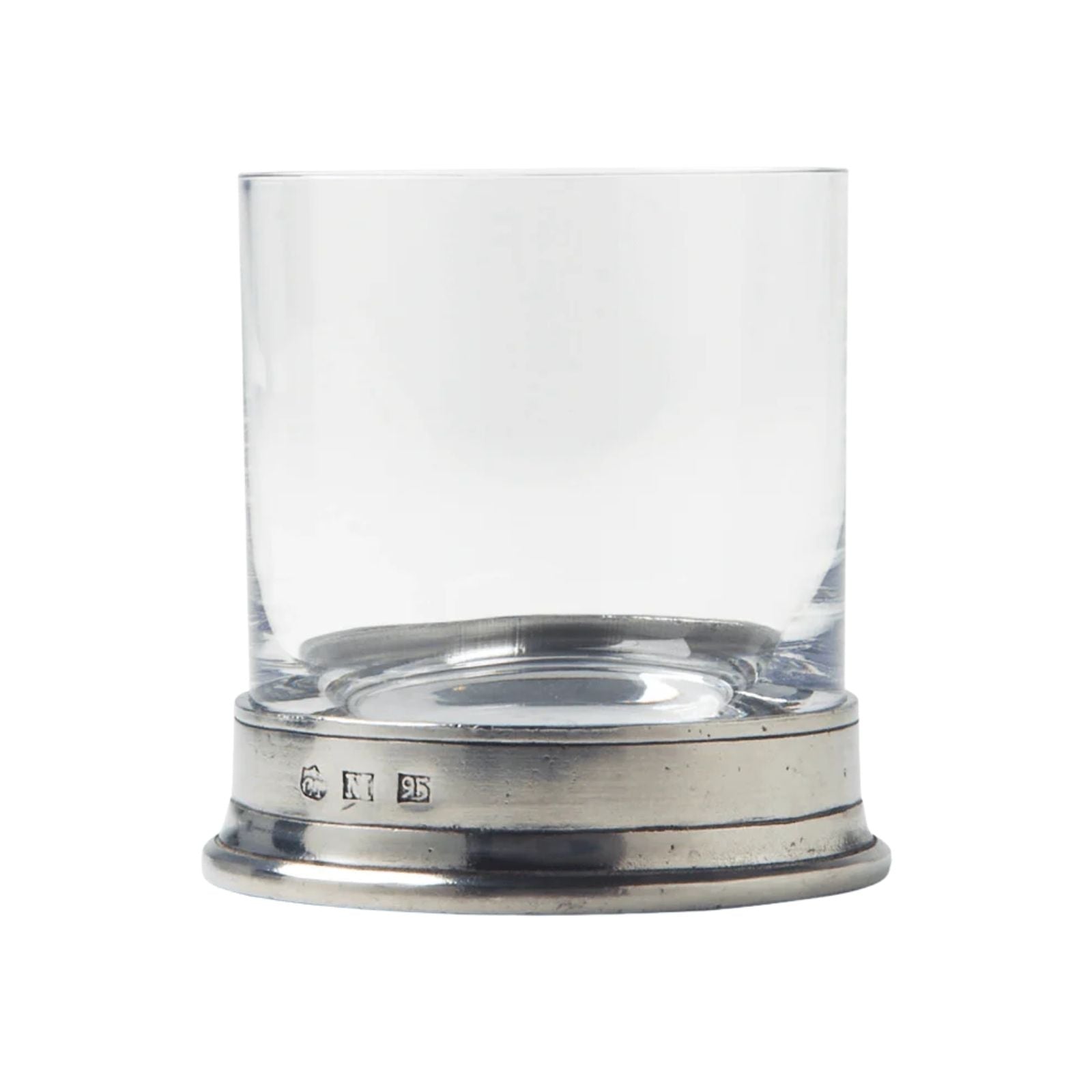 MATCH Pewter Crystal Rocks Glass
