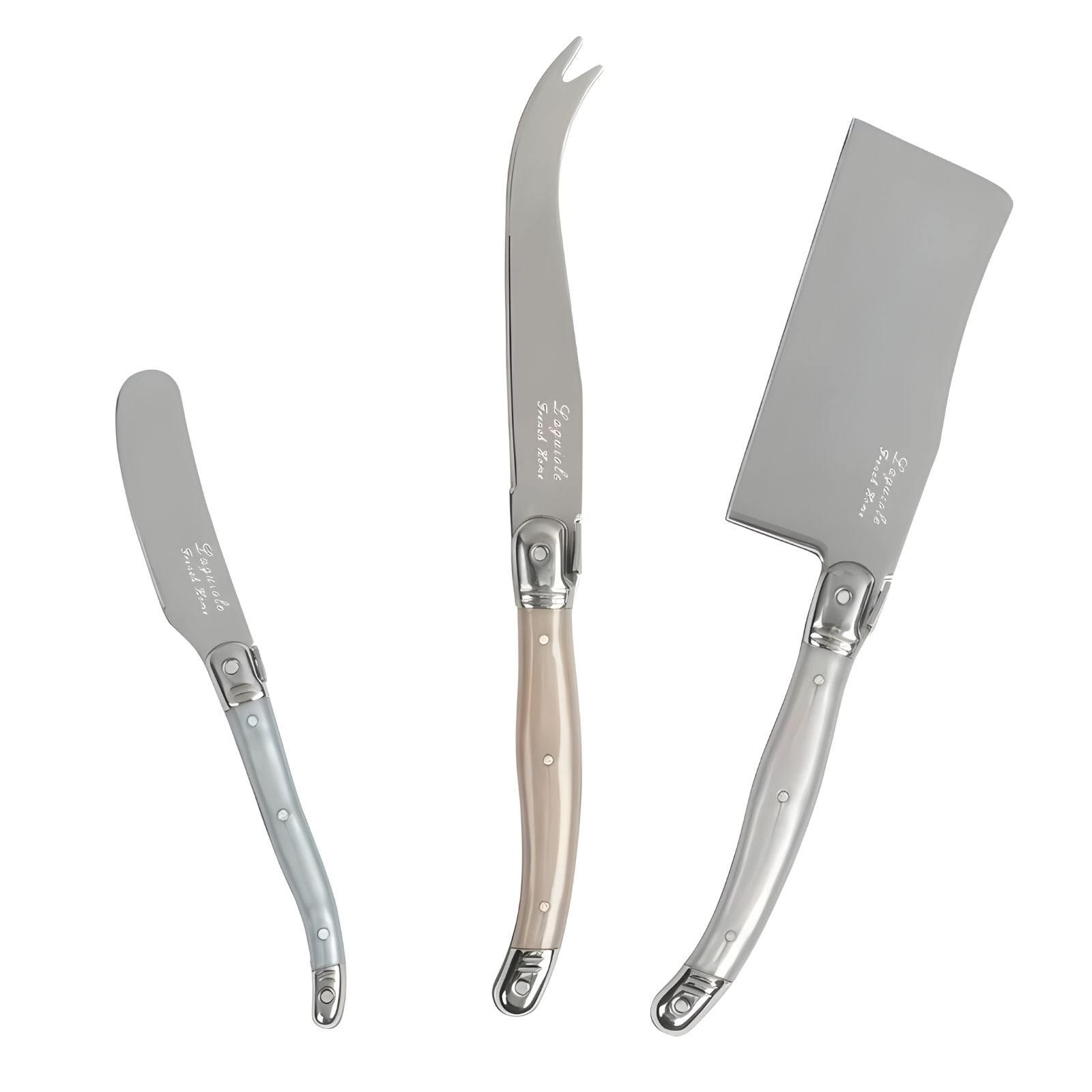 Laguiole Cheese Knife Set of 3, Mother of Pearl